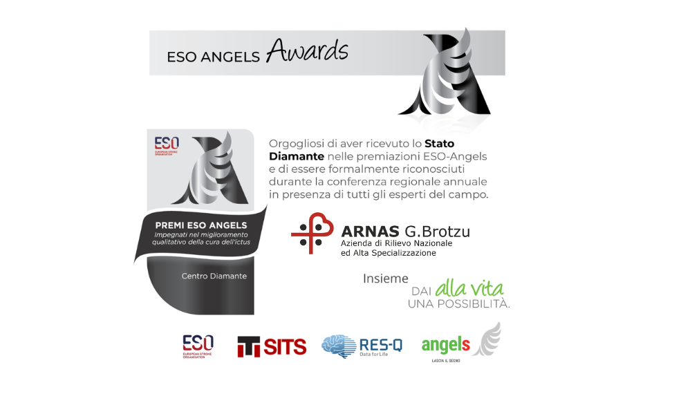 La Stroke Unit dell’ARNAS G. Brotzu premiata a Maastricht con l’ESO Angels Diamond Award